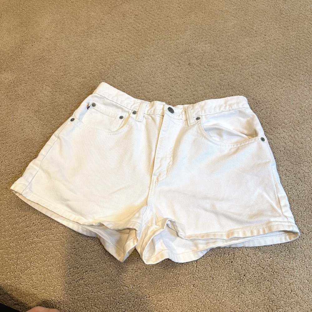 Polo Jeans Co Shorts White Denim Ralph Lauren Jean Preppy Size 12 #4179JKZ256